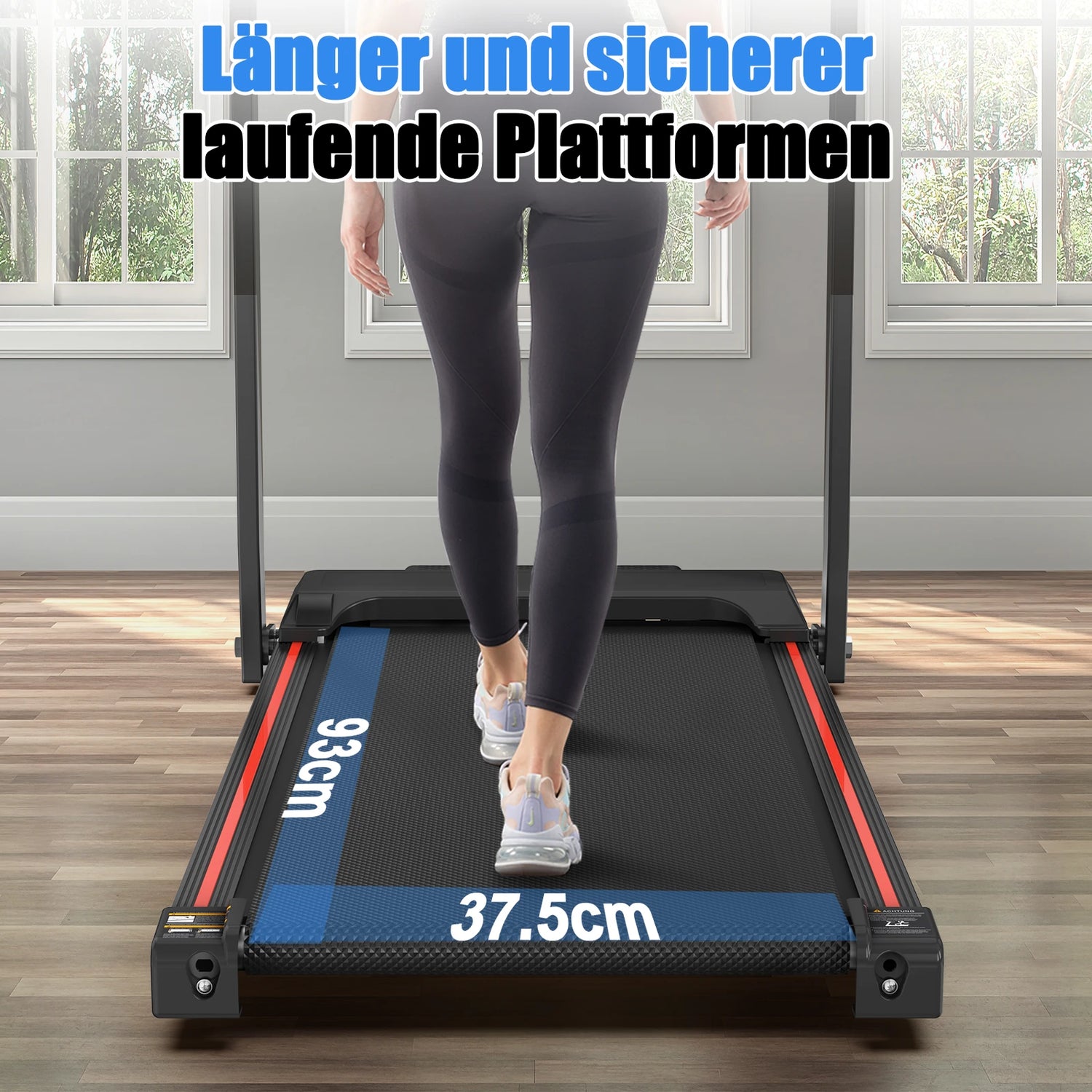 [EU Direct]  Q30-6 2.5HP 2 in 1 Folding Treadmill - 12Km/H Speed | Tablet Cup Holder | LED Display | 120KG Load | Smart App | Compact & Portable for Home Office Walking, Running, and Jogging