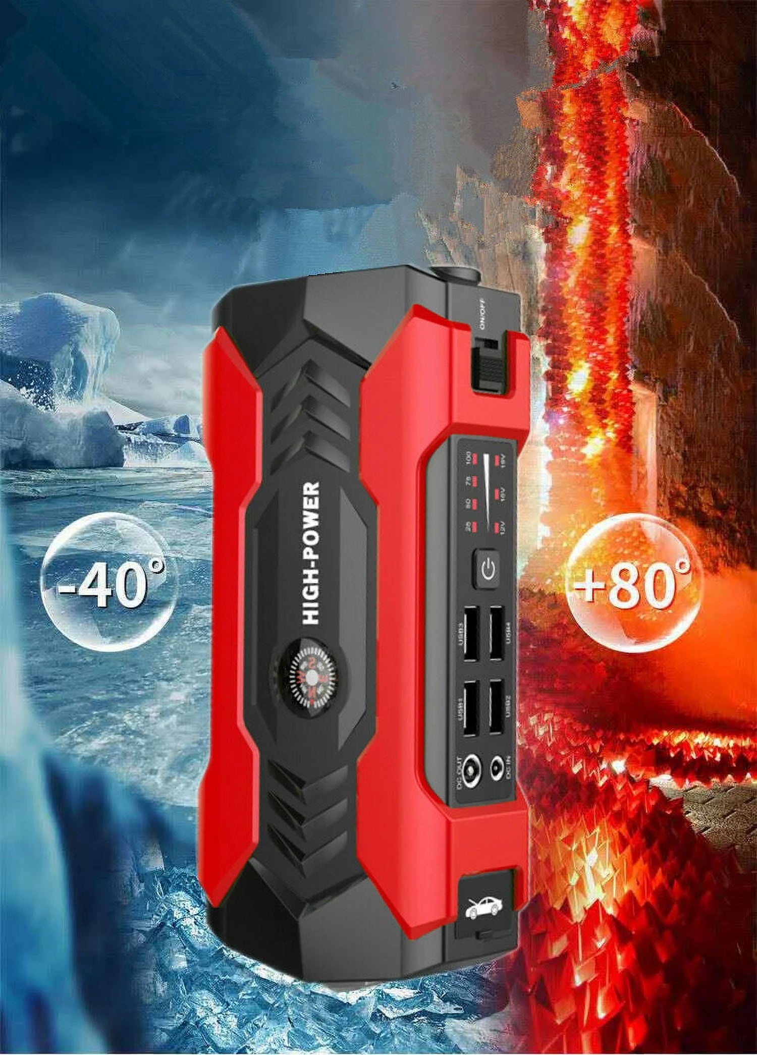 Portable Mini Slim 20000Mah Car Jump Starter Engine Battery Power Bank