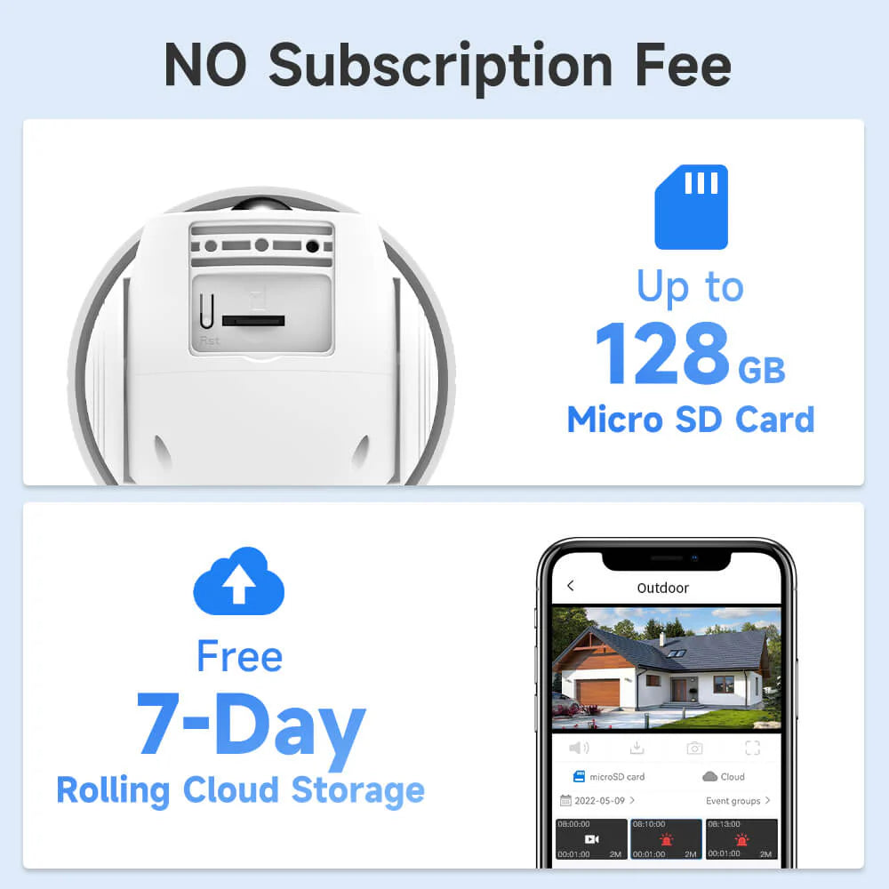 P6 1080P Wireless Outdoor Solar Security Camera