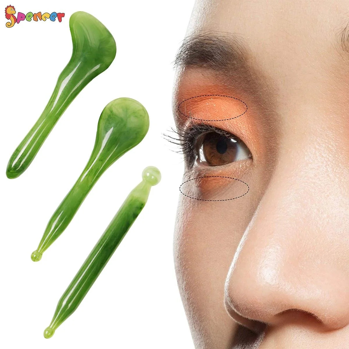 7Pcs Gua Sha Scraping Massage Tool Set, Natural Resin Quartz Stone Shape Facial Body Massage Board for Neck Release, Reduce Muscle Pain