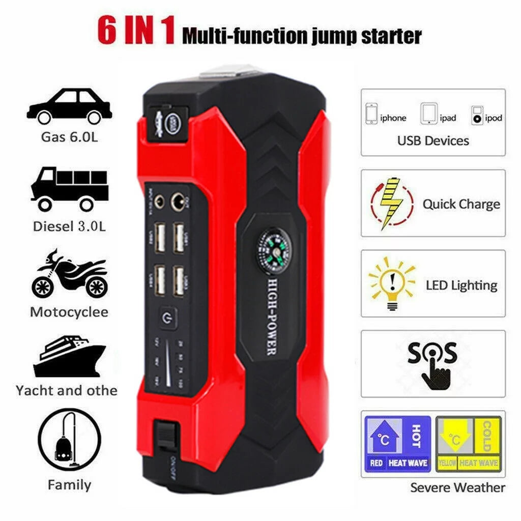 Portable Mini Slim 20000Mah Car Jump Starter Engine Battery Power Bank