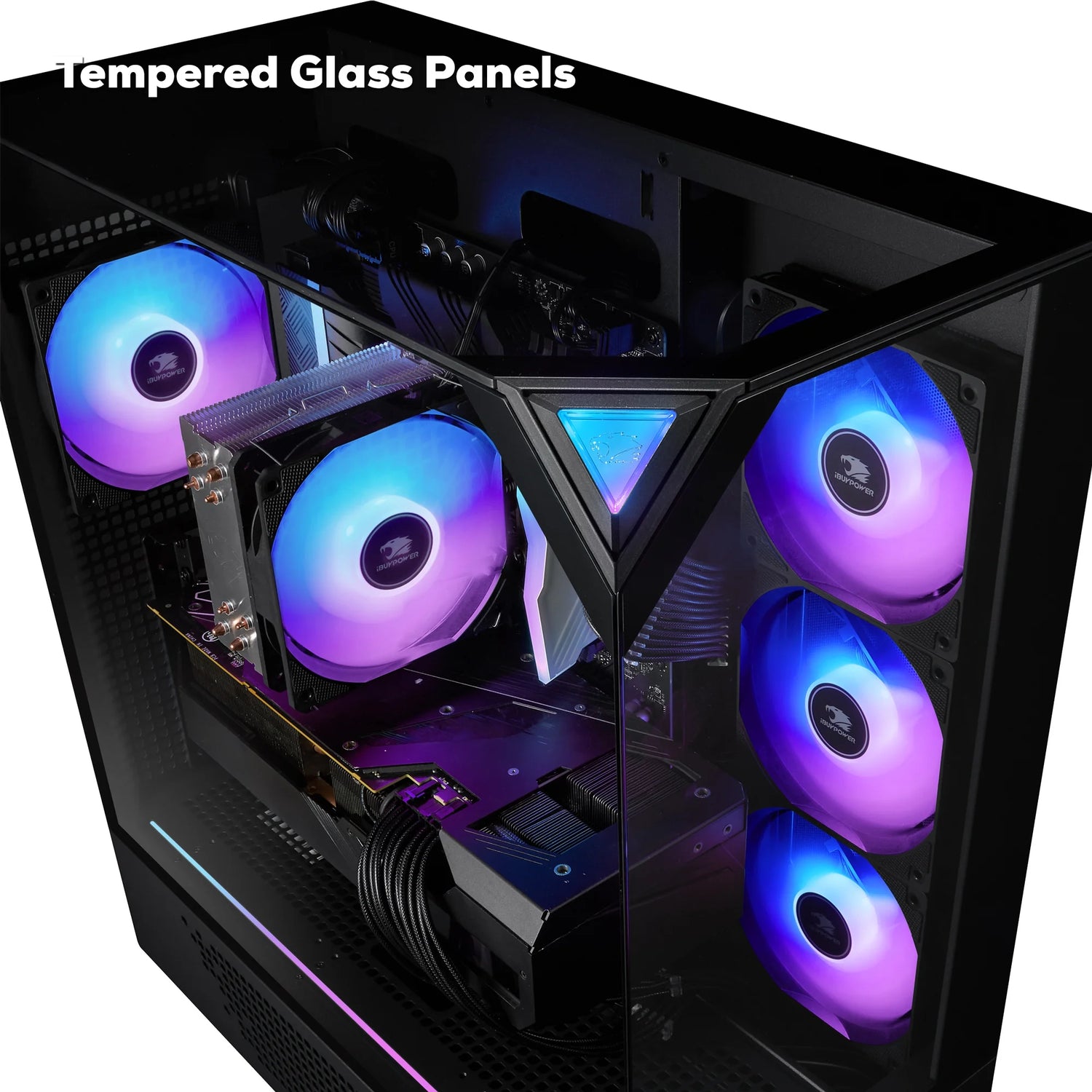 Element Black Gaming PC Desktop Computer Intel Core I9 14900F, NVIDIA Geforce RTX 5070 12GB, 32GB RAM, 1TB SSD, Windows 11, EBI9N5702