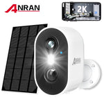 2K Wireless Outdoor Solar Security Camera with Spotlight, Waterproof PIR Detection, 2.4Ghz Wi-Fi, Rechargeable Battery Powered Home Surveillance Camera with Color Night Vision, 2-Way Audio