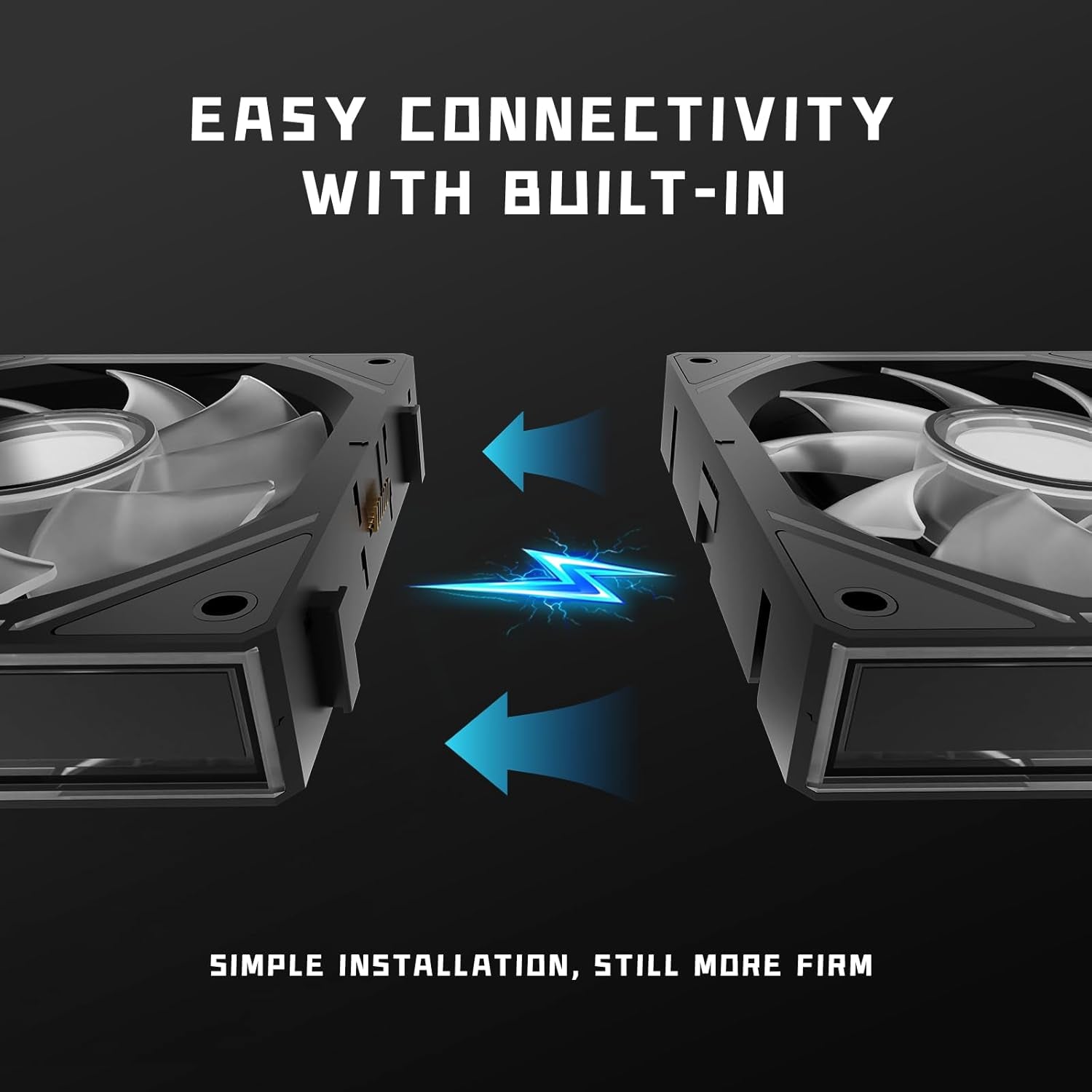 Daisy Chain Case Fan:5 Pack 120Mm PC RGB Fans Computer Case Fans, 5V 3-PIN Conne