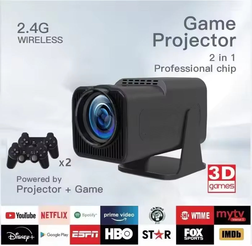High-Quality 400ANSI Projetor Para Casa with Immersive Cinema Experience, HY320 MAX 180° Rotation 1080P 4K Gaming Projector