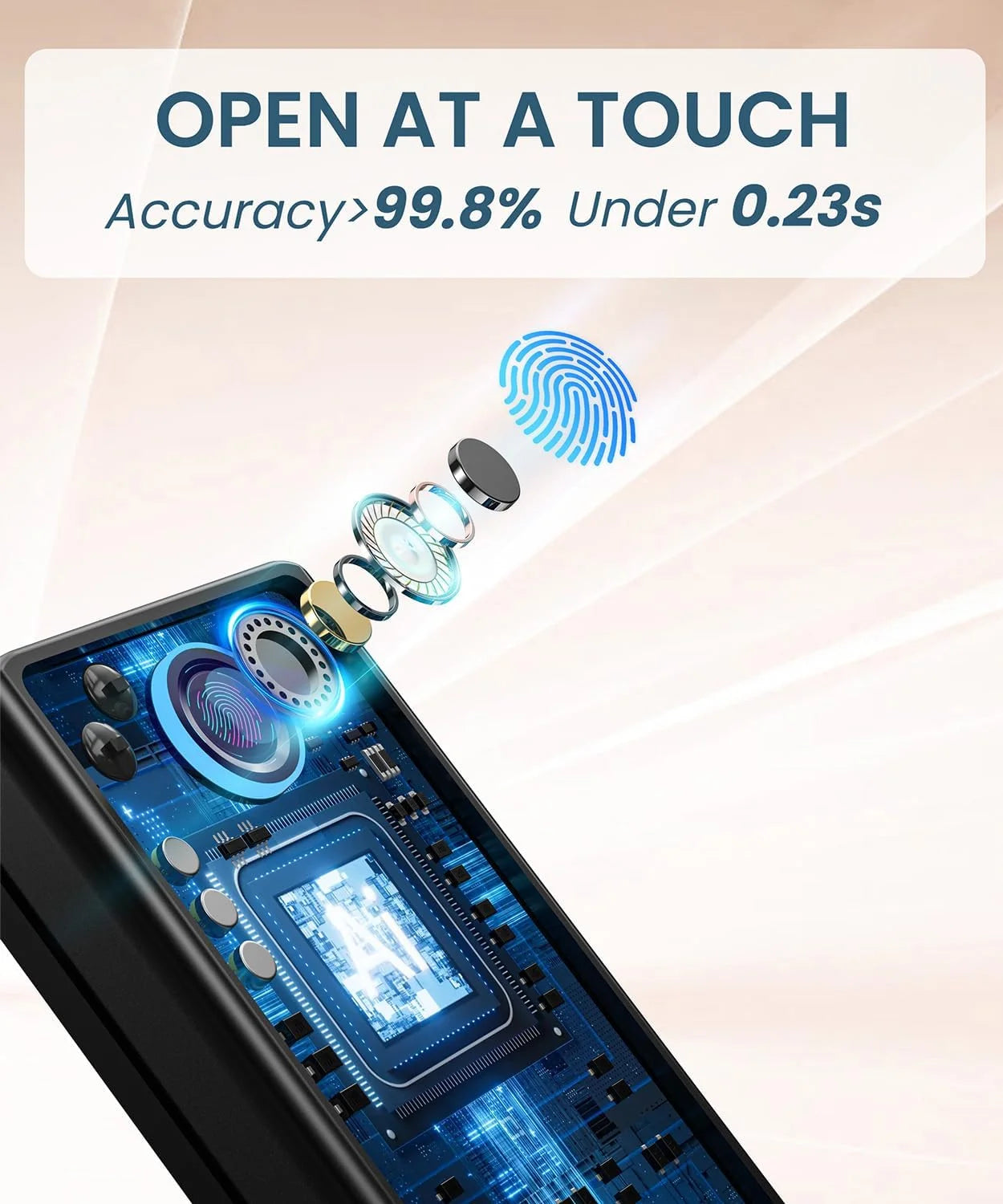 Keyless Entry Door Lock Featuring Keypad and Fingerprint - High-Quality Smart Locks for Front Door - Electronic Keypad Smart Deadbolt - Biometric Smart Digital Door Lock with Code