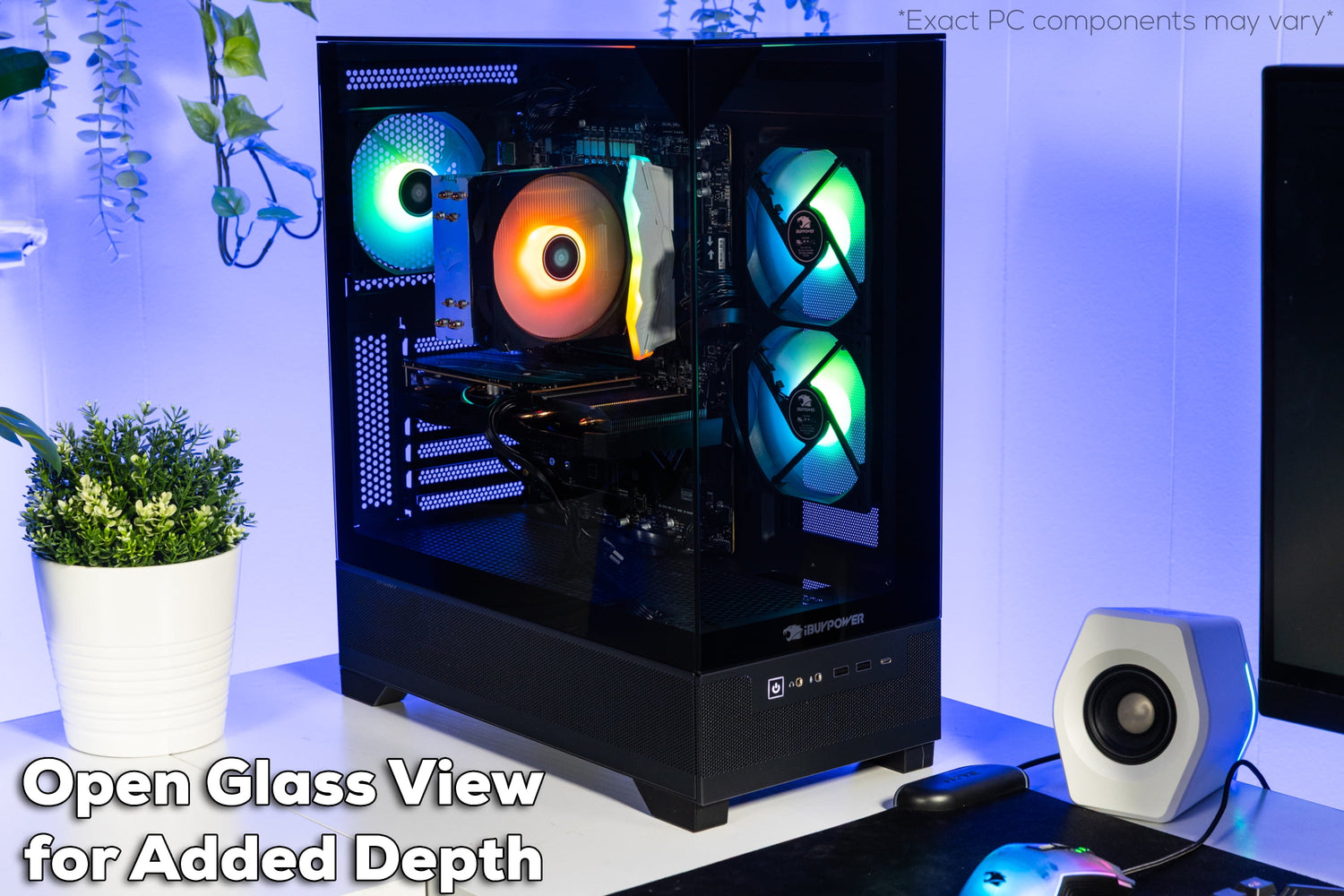 Element Black Gaming PC Desktop Computer Intel Core I9 14900F, NVIDIA Geforce RTX 5070 12GB, 32GB RAM, 1TB SSD, Windows 11, EBI9N5702