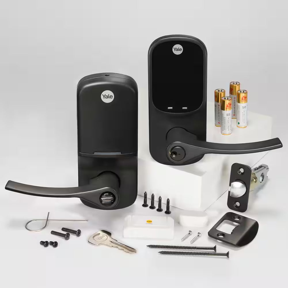 Assure Lever-Wi-Fi Touchscreen Smart Lever Lock-Black Suede