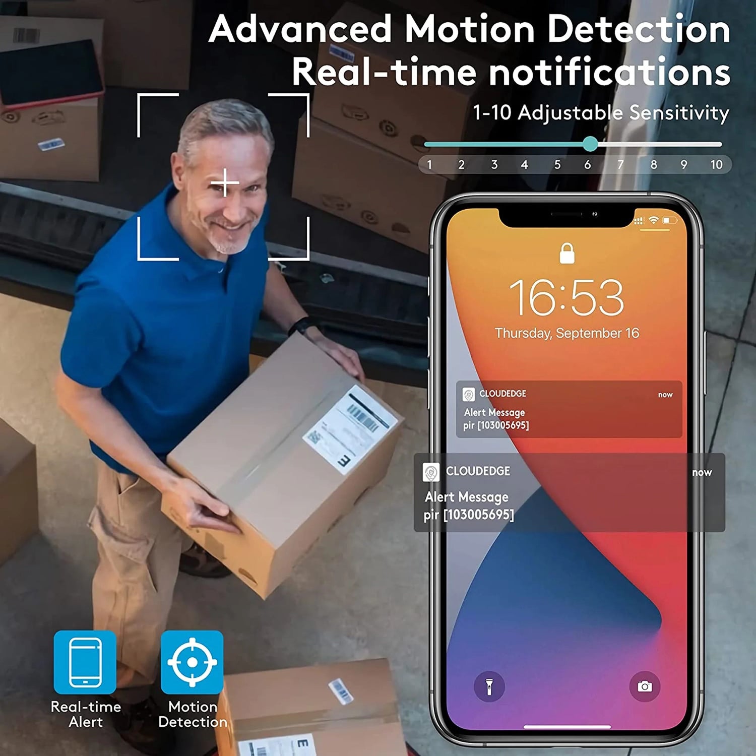 Rotating Outdoor Solar Dome Home Security Camera with Motion Alarm