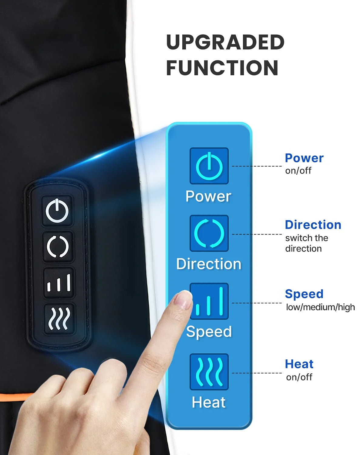 Shiatsu Neck Massager with Heat & Vibration, Deep Tissue 3D Kneading Shoulder Massager for Pain Relief, Cordless Leather Gift for Women and Men