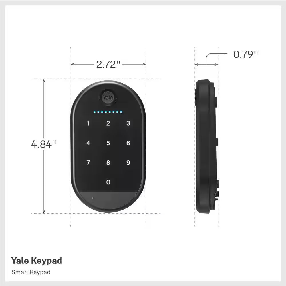Approach Retrofit Smart Door Lock Bluetooth Keypad Accessory, Black