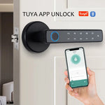 Tuya Smart Fingerprint Door Lock Knob Bluetooth Wireless Digital Door Lock Keyless Entry Door Lock Home Security Remote Lock
