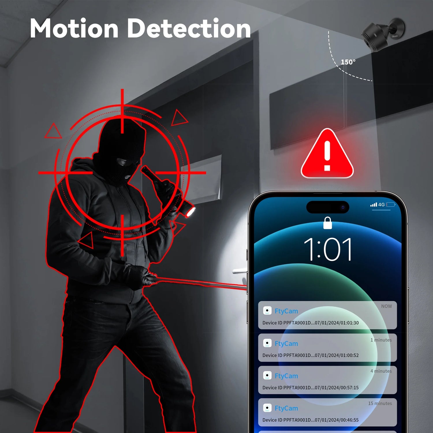 Indoor Security Camera, 1080P Clear Night Vision, Home Surveillance Camera, Wireless Small Camera for Home Security Monitoring, Black