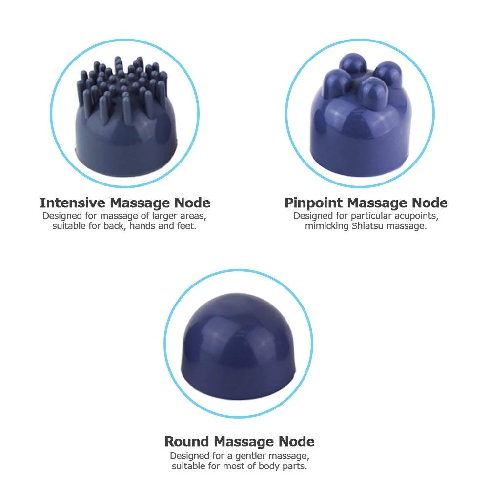 Electric Handheld Full Body Dual Head Percussion Massager Tapping Massage – Dual Tapper 3 Interchangeable Nodes Included