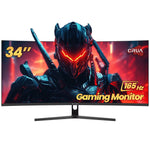 34" 165Hz Ultrawide Curved Gaming Monitor ,WQHD 3440 * 1440P, 21:9 1500R Computer Monitor, 1Ms(Gtg) with Adaptive Sync, 99% SRGB, DP & HDMI Port, Black