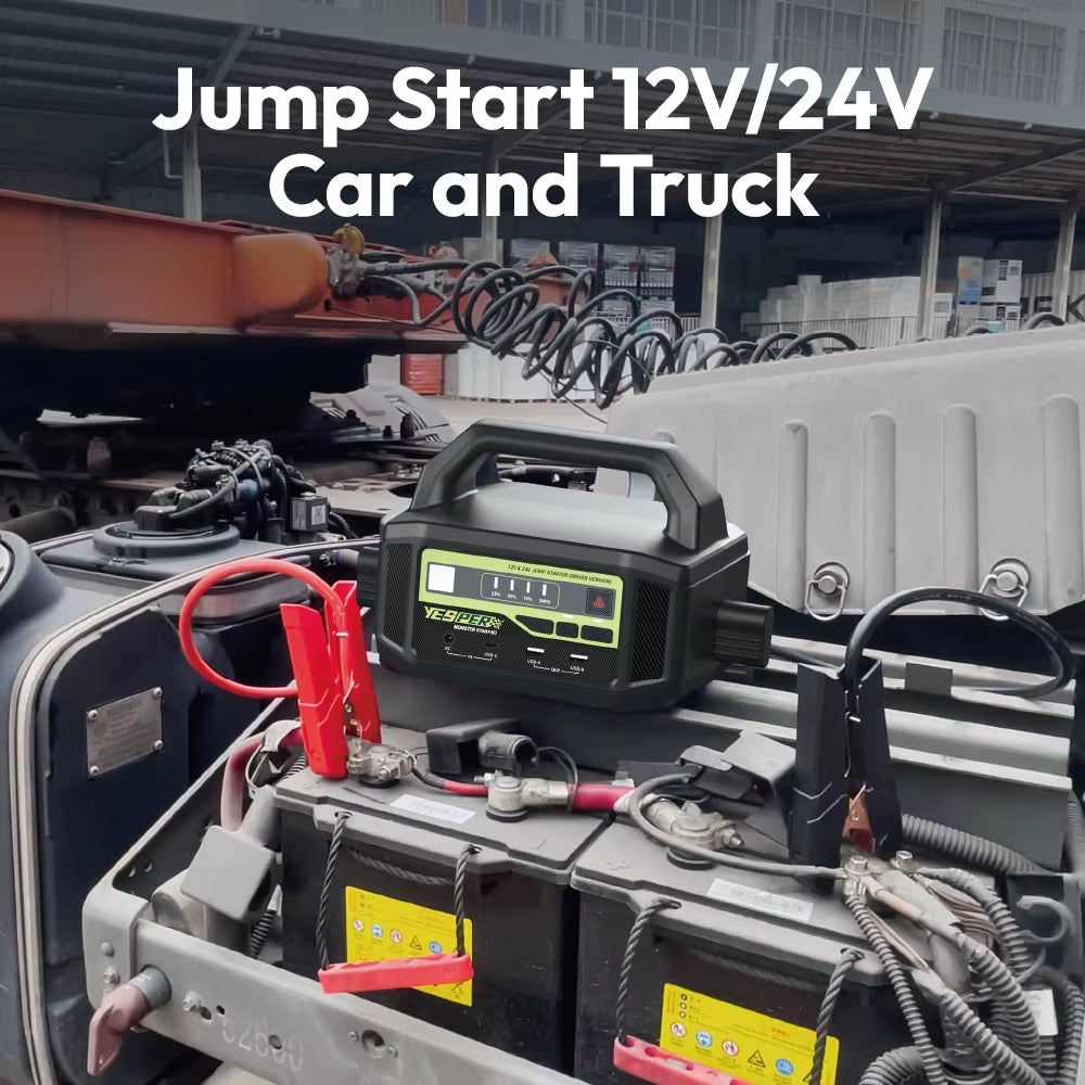 24V Jump Car 6000A Peak Jump Starter for Car Truck Portable Truck Battery Starting Device External Battery