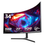 34 Inch Curved Gaming Monitor 165Hz Ultrawide, WQHD 3440X1440, Screen PC Computer, 1500R,21:9