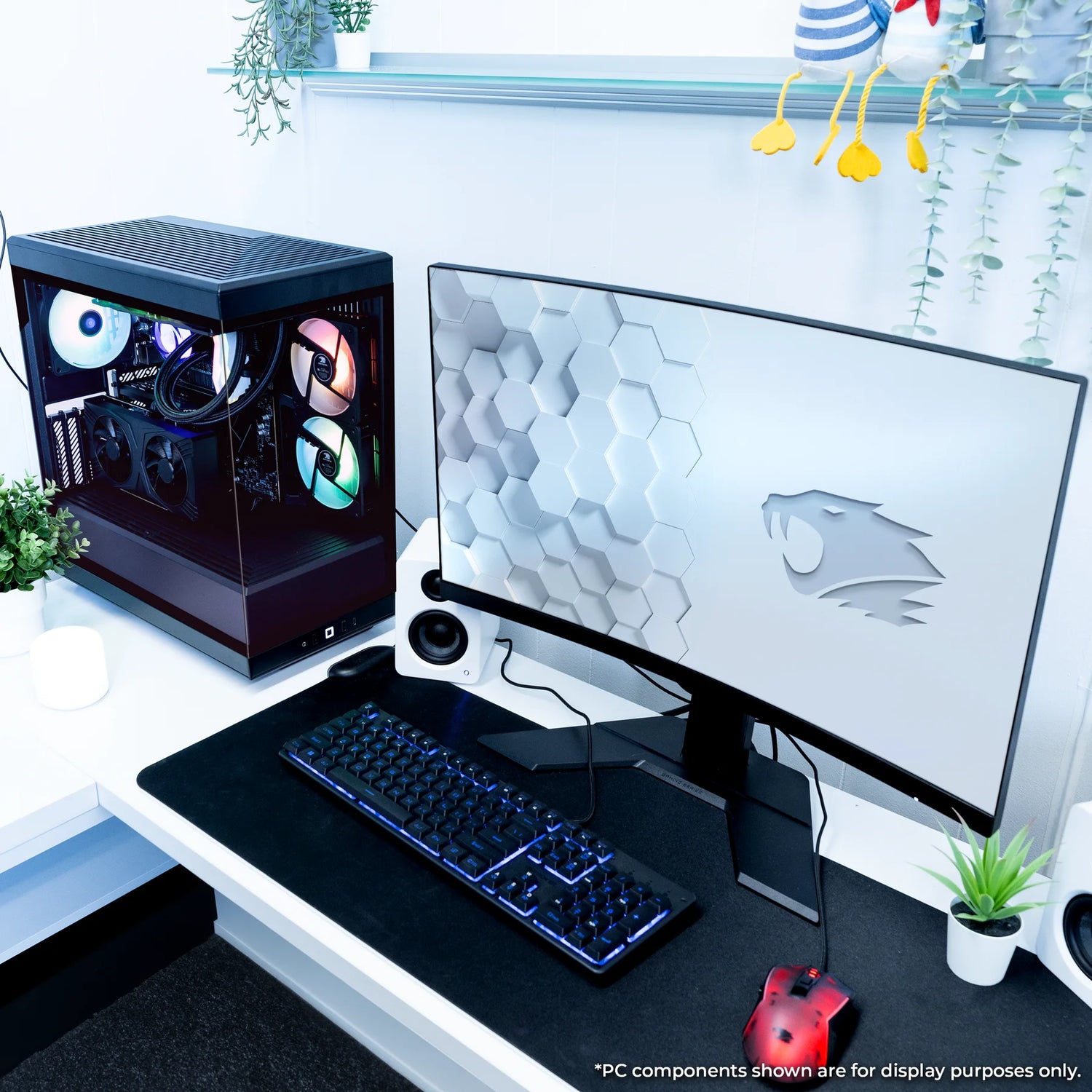 Y40 PRO Black Gaming PC Desktop Computer AMD Ryzen 7 9700X CPU, NVIDIA Geforce RTX 5070Ti 16GB GPU, 32GB DDR5 RGB 5200Mhz RAM, 1TB Nvme SSD, Windows 11 Home, Keyboard Mouse - Y40BA7N57T02