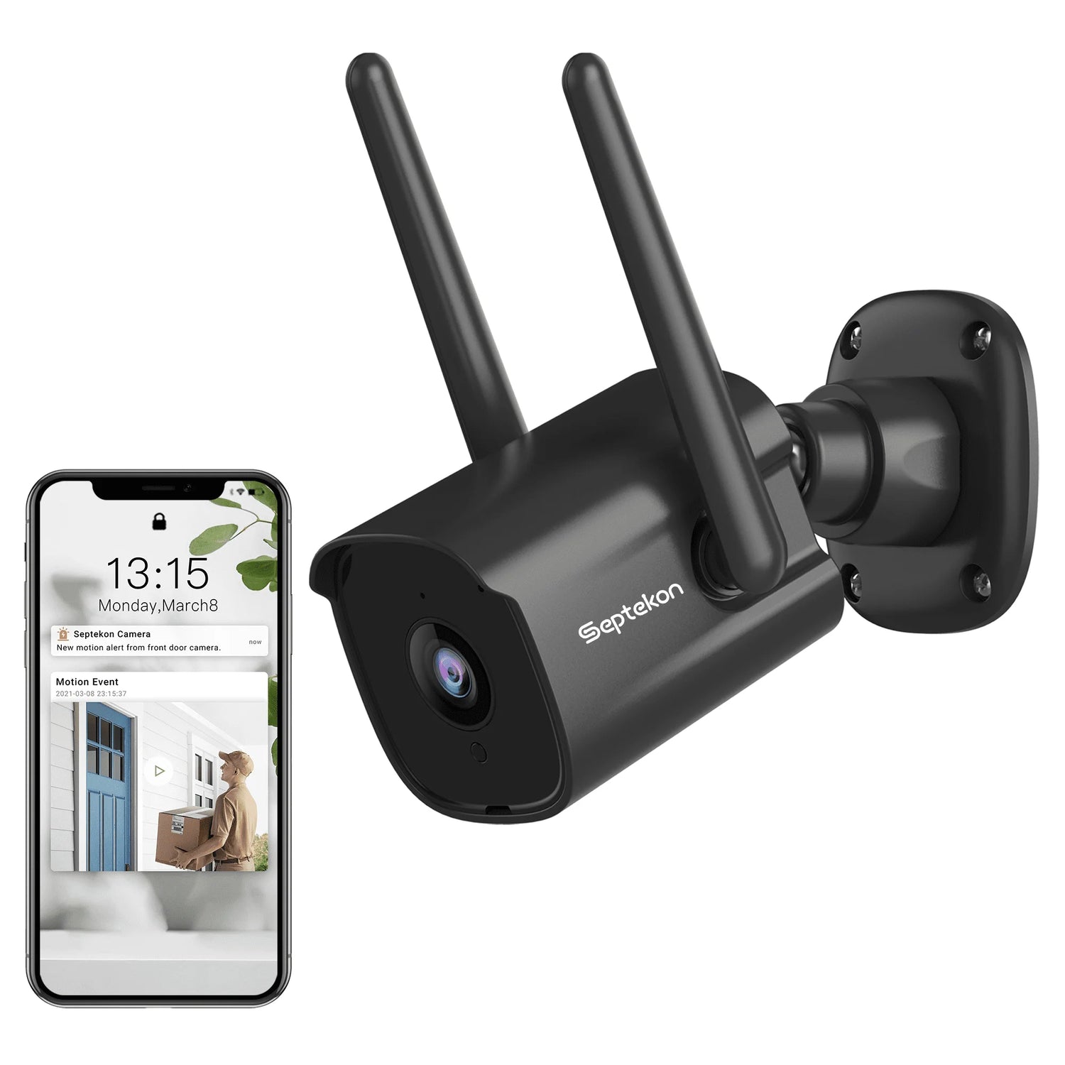 Wi-Fi Outdoor Security Camera, 2K Dual Antenna, Night Vision Bullet Surveillance Camera, Only Supports 2.4G Wi-Fi