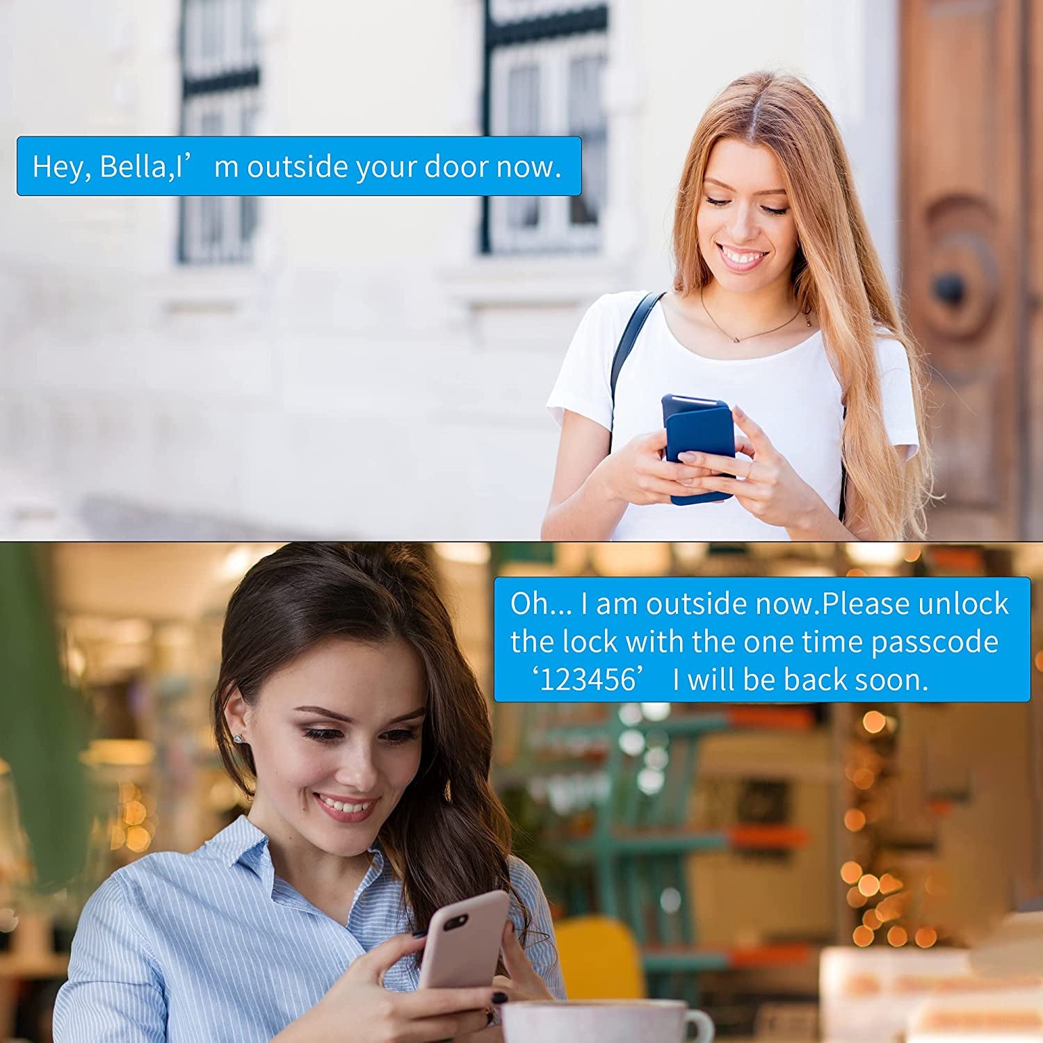 Keyless Entry Door Lock, Bebasia Door Lock with Keypad, Smart Door Lock, Fingerprint Door Lock, Digital Kepad Door Lock, Smart Door Level Lock with Reversible Handle (Black)