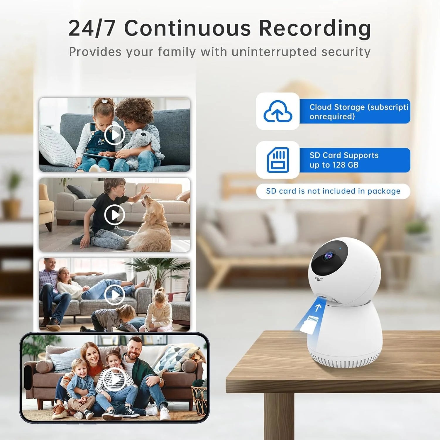 Indoor Security Camera 5G& 2.4Ghz Wifi, Pan/Tilt Baby Camera for Home Security, 1080P Pet Camera with Phone App Motion Detection, 2-Way Talk, Night Vision, Siren Alarm, Compatible with Alexa