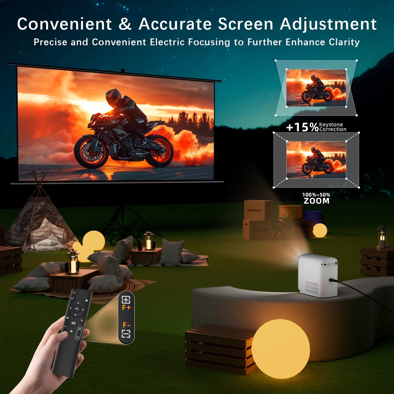 5G Wifi Bluetooth Projector, Support 1080P HD 13000L Portable Movie Projector