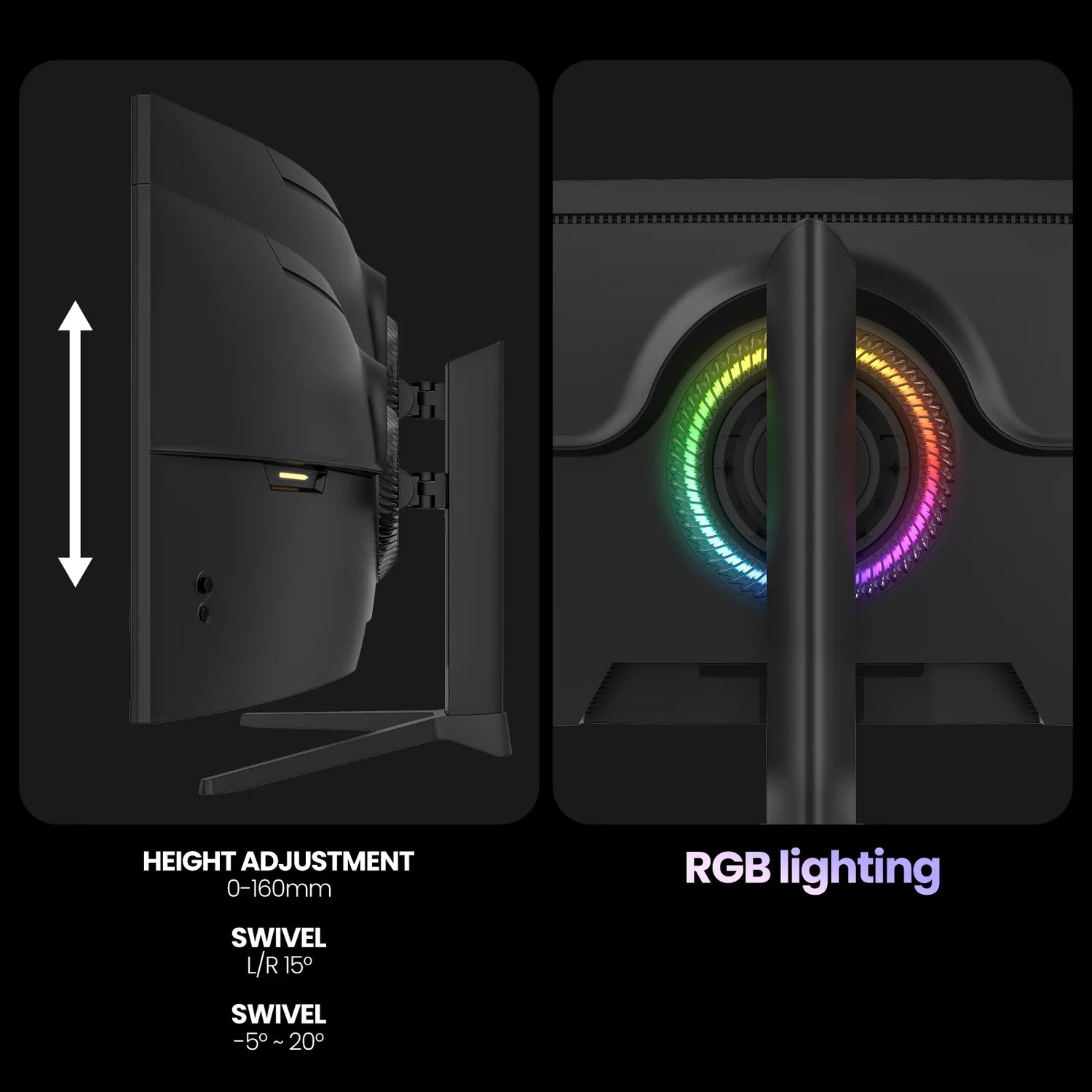 49 Inch Ultra-Wide Curved Gaming Monitor, 144Hz/165Hz, DFHD (3840X1080P), 1500R,Freesync, 32:9, 120% Srgb, HDMI 2.1 & DP 1.4, Wall Mount Install, Black