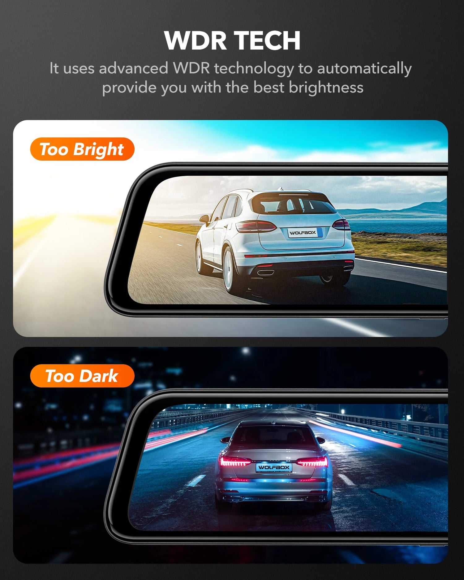 Mirror Dash Cam, 4K Front and 1080P Rear Dashcam, 12" Backup Camera with Night Vision, AI Dash Cam, Free 32GB Card