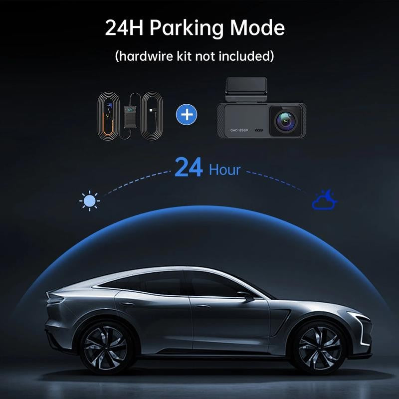 Dash Cam Front Wifi 1296P, Dash Camera for Cars,Dashcam with Night Vision, Car C