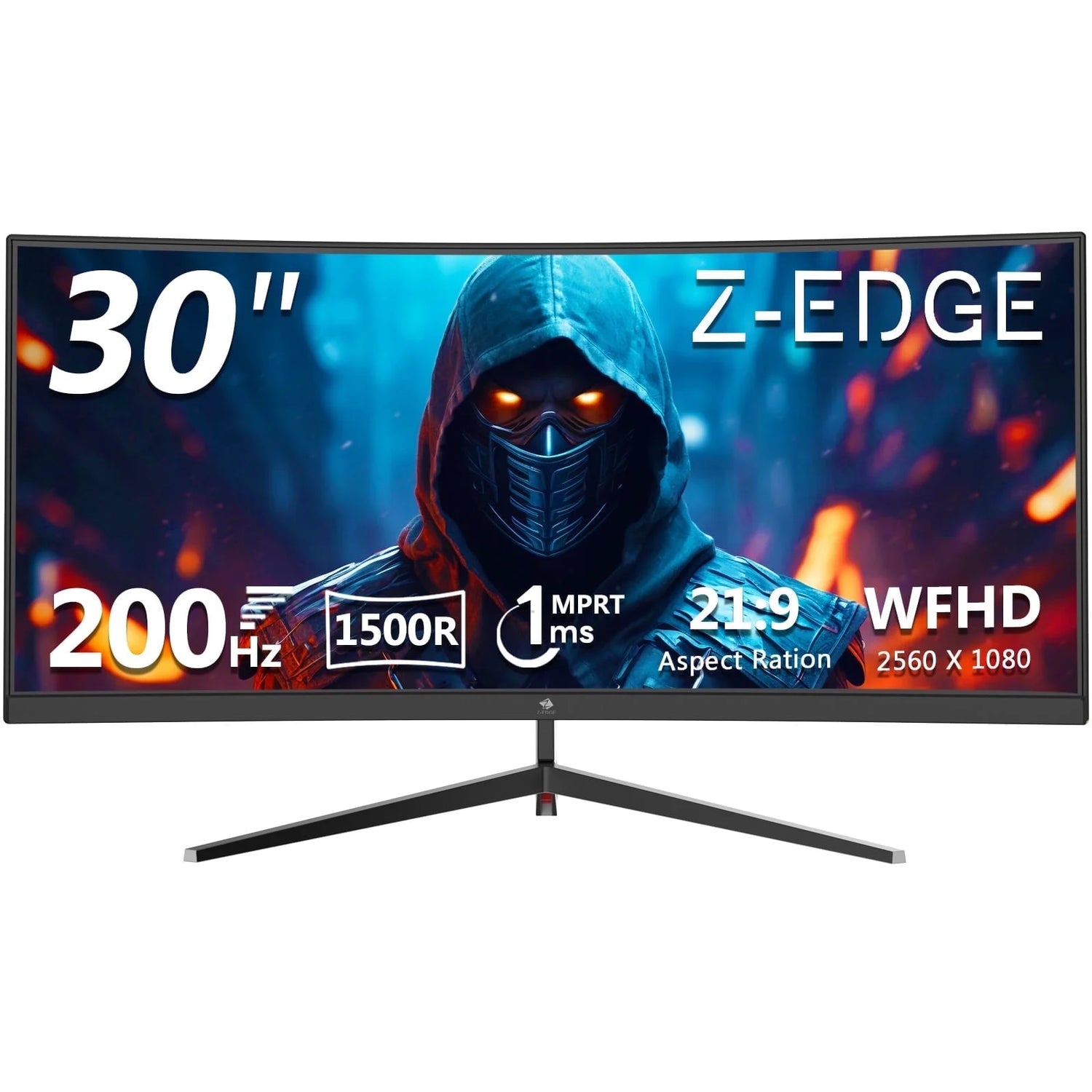 UG30 30-Inch Curved Gaming Monitor 200Hz 1Ms 21:9 Ultrawide 2560X1080 HDMI DP Port RGB