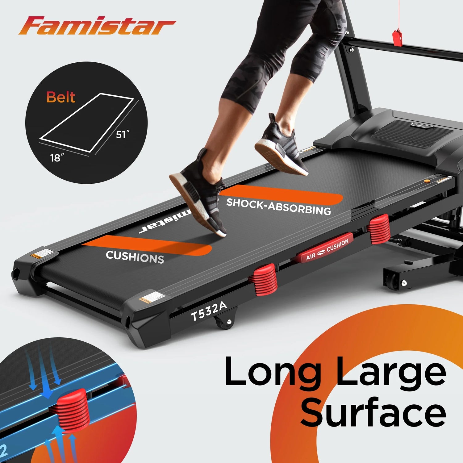 Treadmill 300 LB Capacity for Home Use, 15-Level Auto Incline, 4.9HP Folding Running Walking Treadmill, 10MPH Speed, Bluetooth, Smart Apps, 64+ Programs