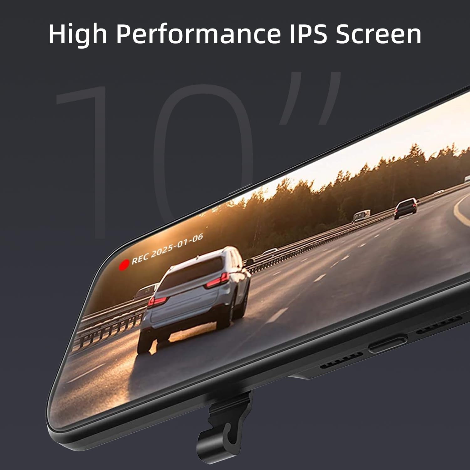 Mirror Dash Cam Backup Camera, 10'' 1440P Full HD Smart Rear View Mirror