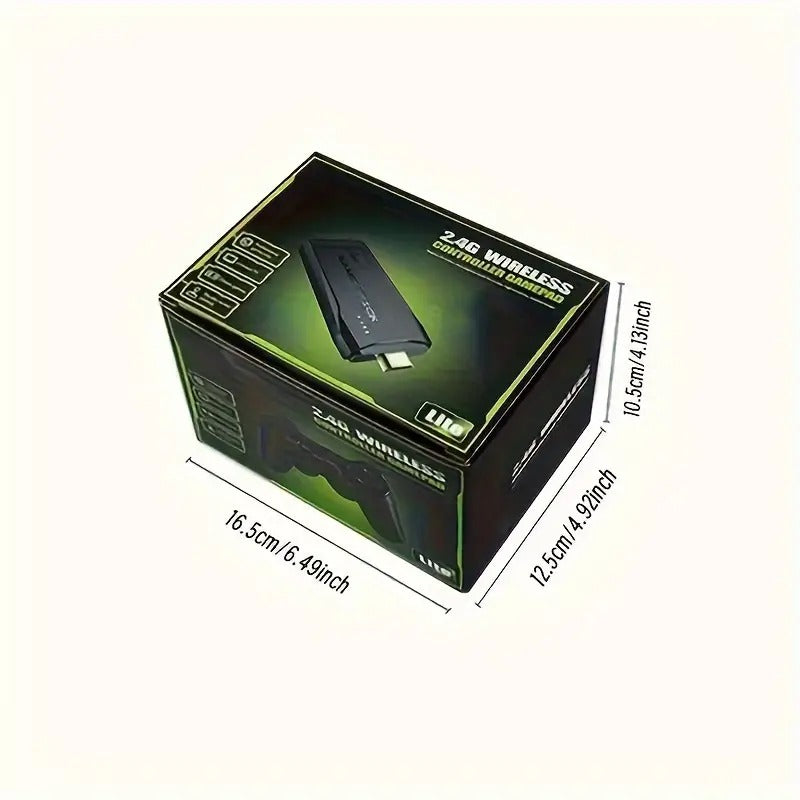 M8 Portable Mini Gamepad, Plug & Play, with 2 Wireless Controllers and a 64G Micro SD Card, HDTV Game Console