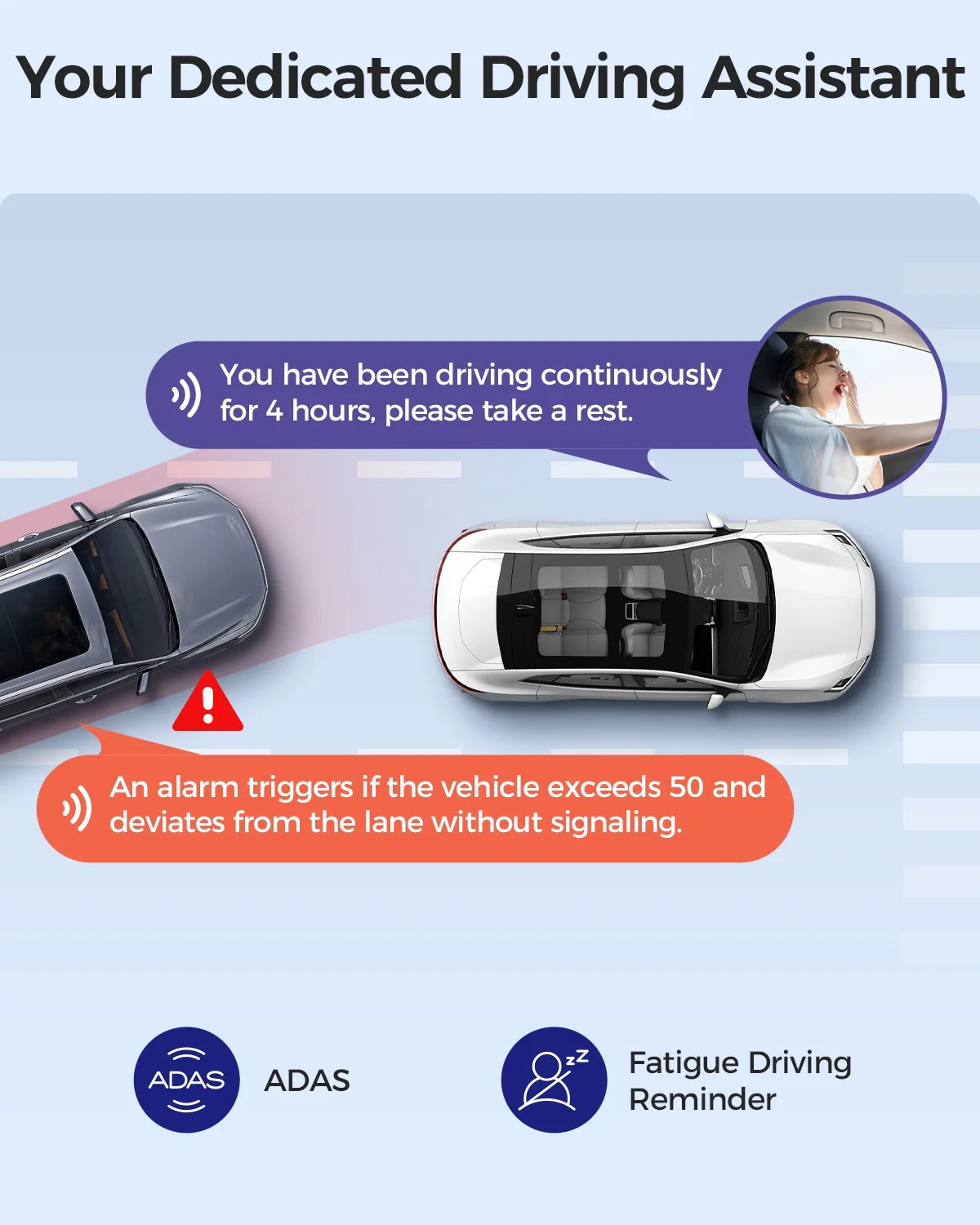 Dash Cam Front and Rear, 4K+1080P Dual Dash Camera for Cars,With Built-In Wifi G-Sensor, ADAS, App Control, 24H Parking Mode, Waterproof Backup Camera, 64GB Card Included