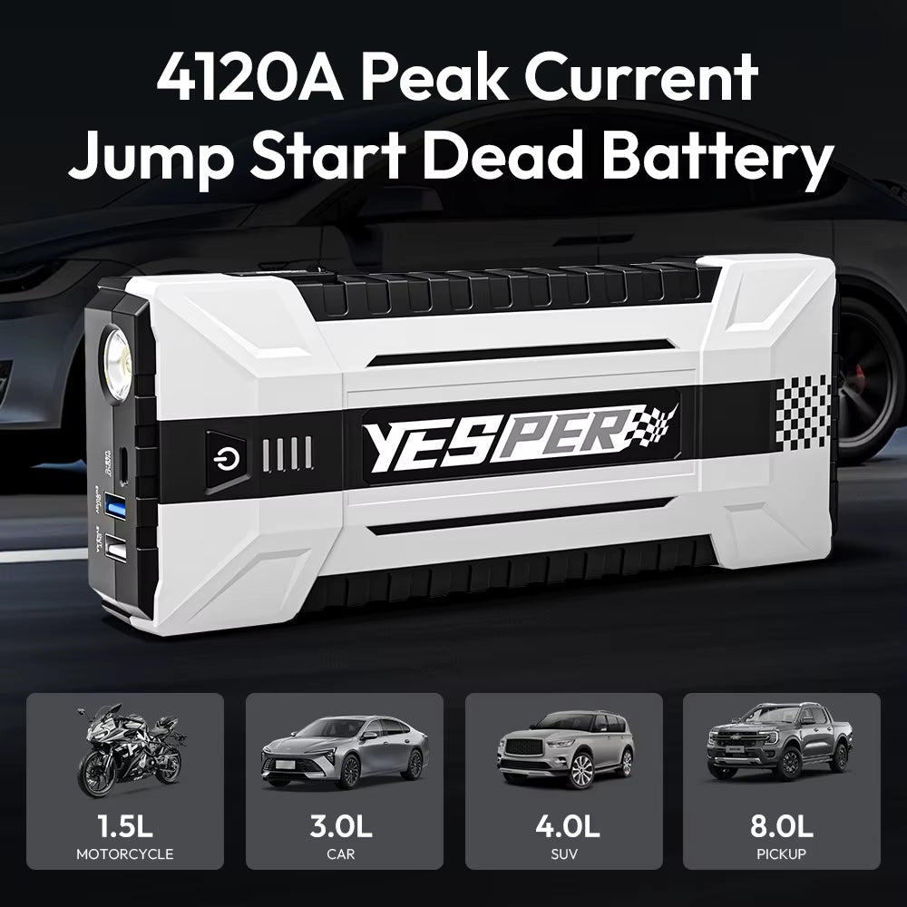 4120A Car Jump Starter 26800Mah Power Bank Car Booster Auto Emergency Booster Starting Device Jump Start