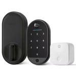 Apartment Smart Door Lock with Wi-Fi and Fingerprint Keypad Access, Black Suede