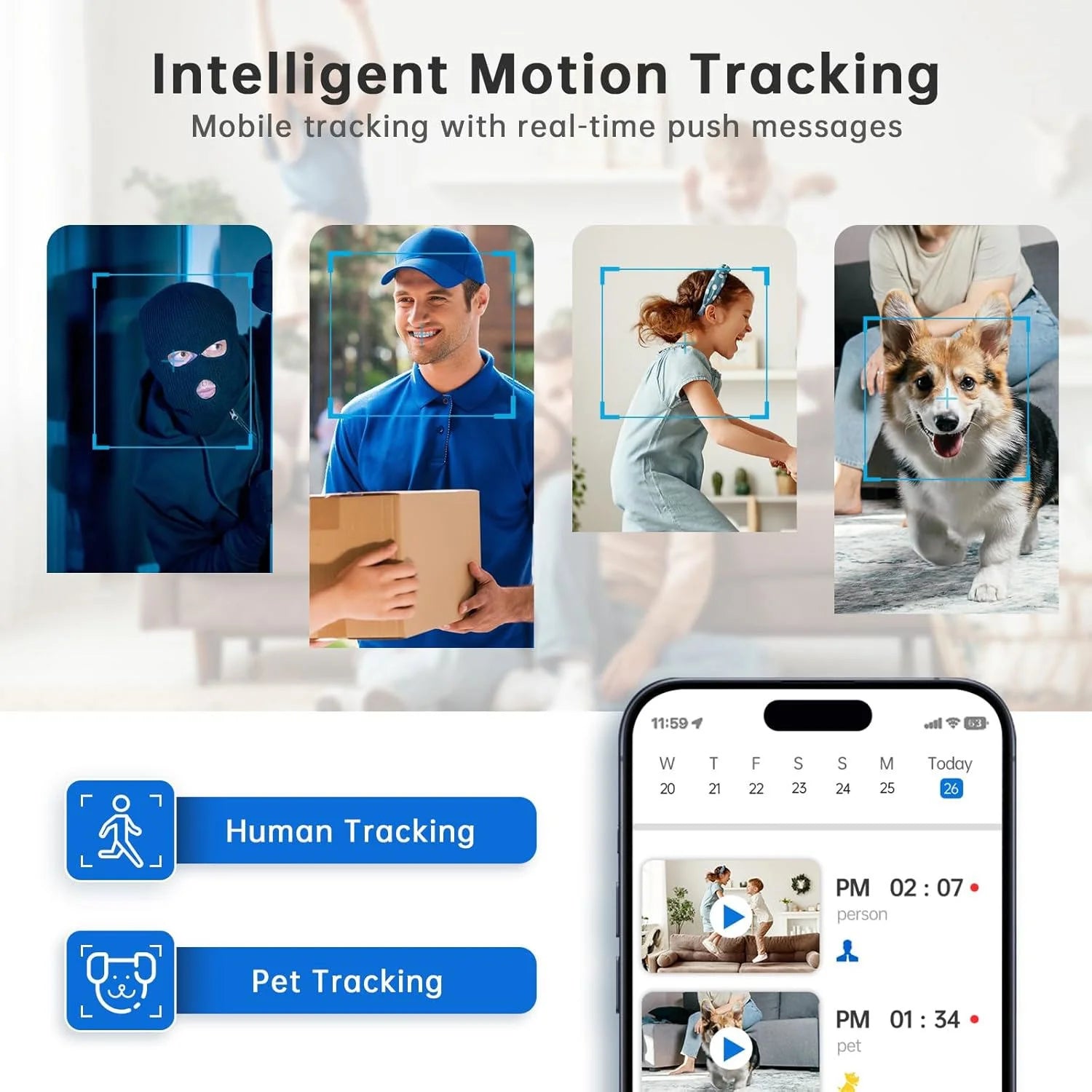 Indoor Security Camera 5G& 2.4Ghz Wifi, Pan/Tilt Baby Camera for Home Security, 1080P Pet Camera with Phone App Motion Detection, 2-Way Talk, Night Vision, Siren Alarm, Compatible with Alexa