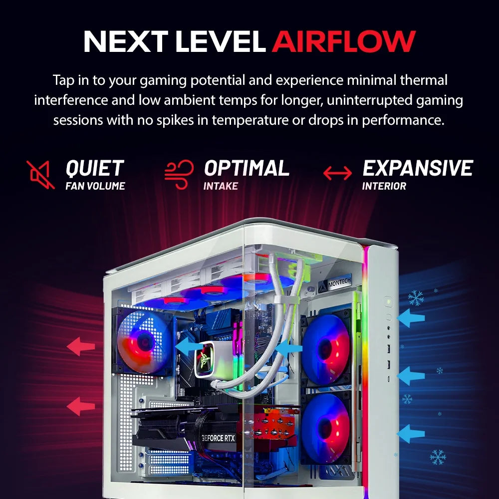 Skytech King 95 Gaming PC Desktop AMD Ryzen 7 7800X3D NVIDIA Geforce RTX 5070 Ti 1TB Gen4 Nvme SSD 32GB DDR5 RAM, AIO Liquid Cooling Windows 11