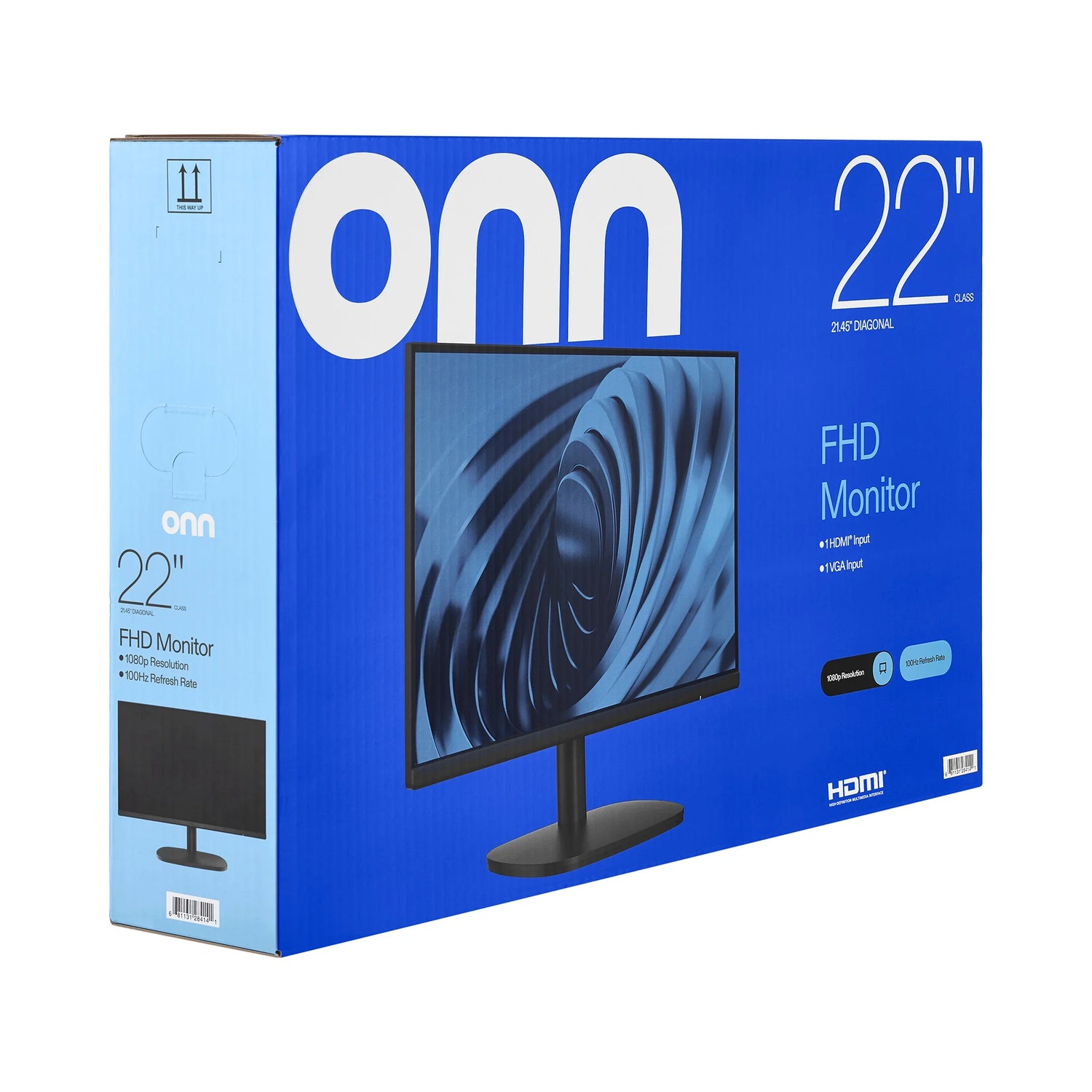 22" FHD (1920 X 1080P) 100Hz Office Monitor with 6 Ft HDMI Cable, Black