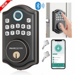 Fingerprint Door Lock with APP Control, Security Smart Deadbolt Locks for Front Door, Auto Lock, Easy Installation, Bronze