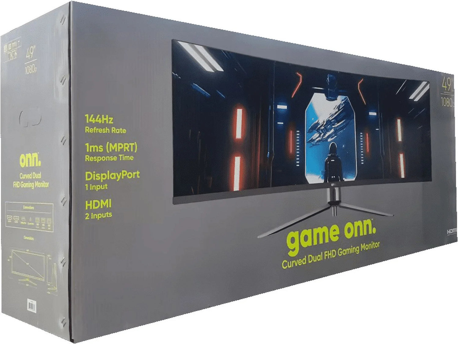 49" 3840 X 1080P Curved Dual FHD Gaming Monitor, Black, 100133225