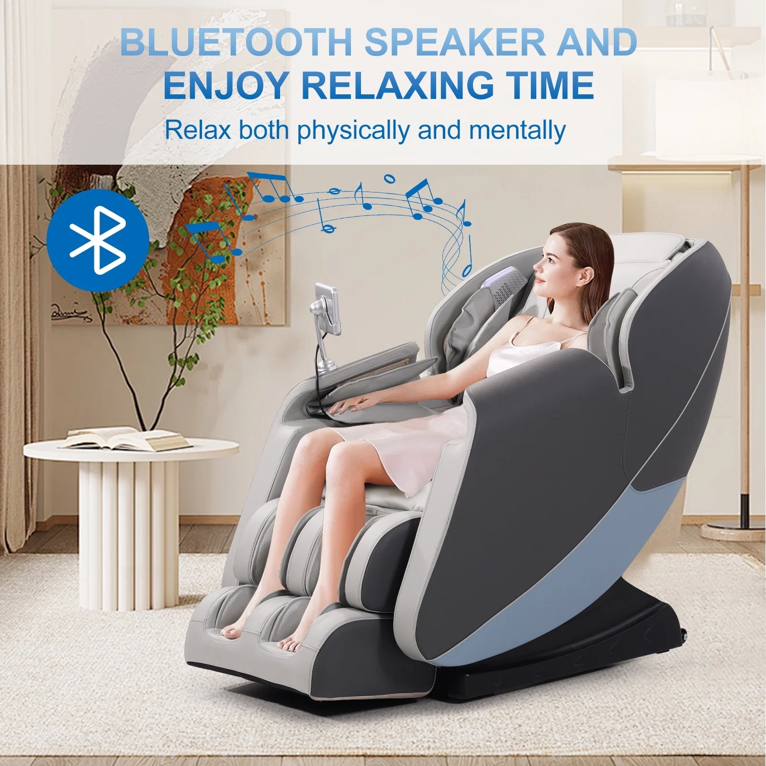 S9 Full Body Zero Gravity Shiatsu 4D Massage Chair, Gray
