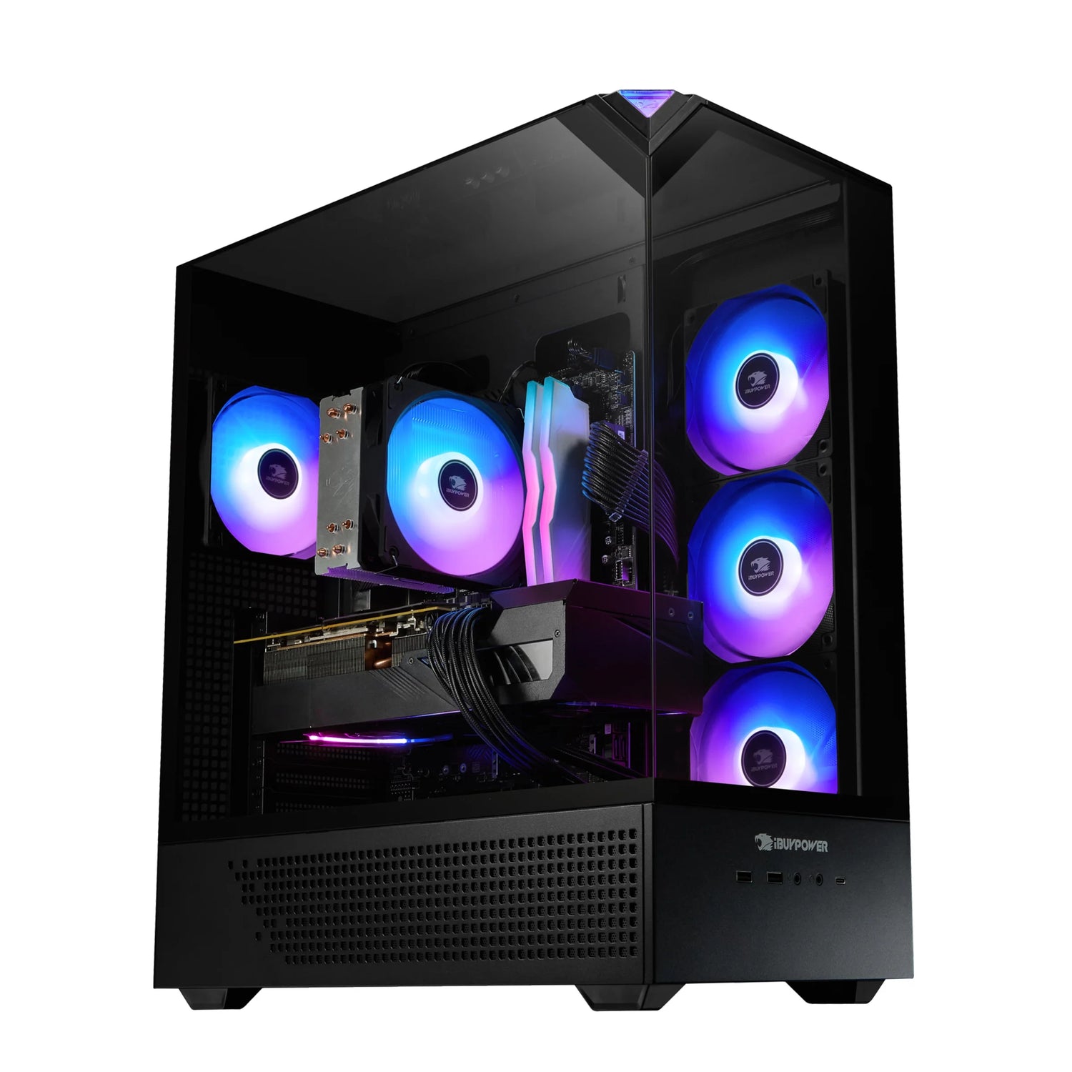 Element Black Gaming PC Desktop Computer Intel Core I9 14900F, NVIDIA Geforce RTX 5070 12GB, 32GB RAM, 1TB SSD, Windows 11, EBI9N5702