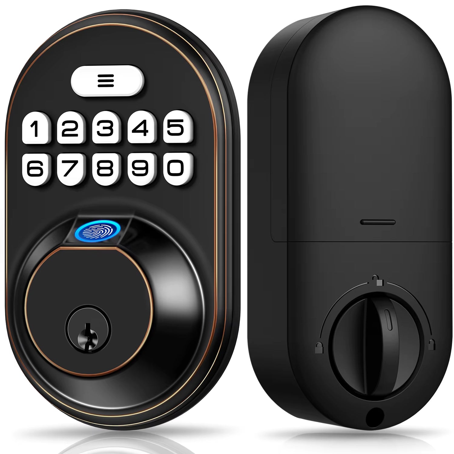 Veise Fingerprint Door Lock, Keyless Entry Keypad Deadbolt, anti Peeping Password, Auto Lock, Easy Install
