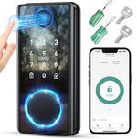 Keyless Entry Door Lock Featuring Keypad and Fingerprint - High-Quality Smart Locks for Front Door - Electronic Keypad Smart Deadbolt - Biometric Smart Digital Door Lock with Code