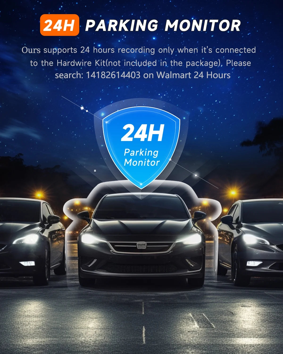 UDH Dash Cam, 4K Dashcam with Voice Control, APP Control, Dash Camera for Cars with Wi-Fi, Night Vision, G-Sensor, Loop Recording, Parking Mode, Includes 32GB SD Card - Black