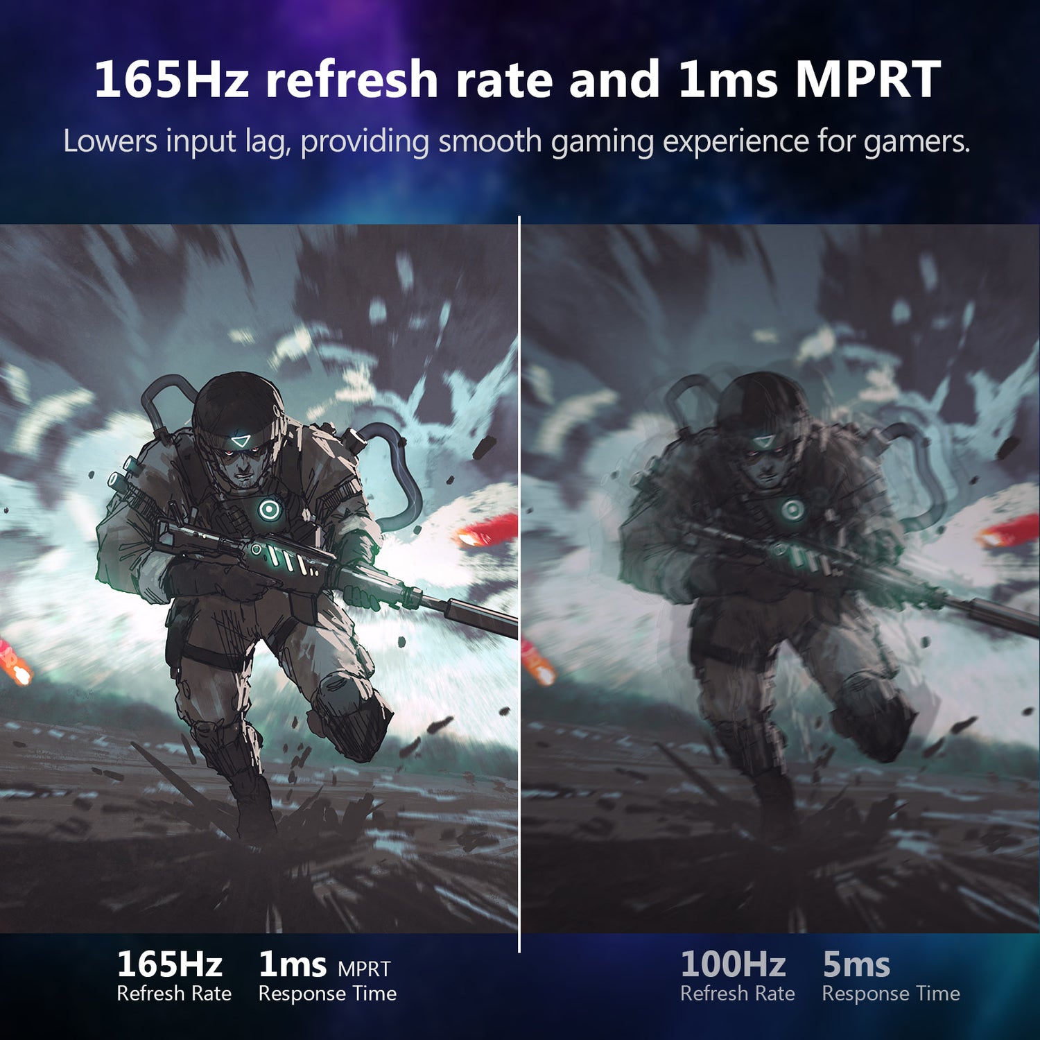 UG27F 27-Inch Curved Gaming Monitor 165Hz 1Ms Full HD 1920X1080 LED Monitor HDMI DP Port