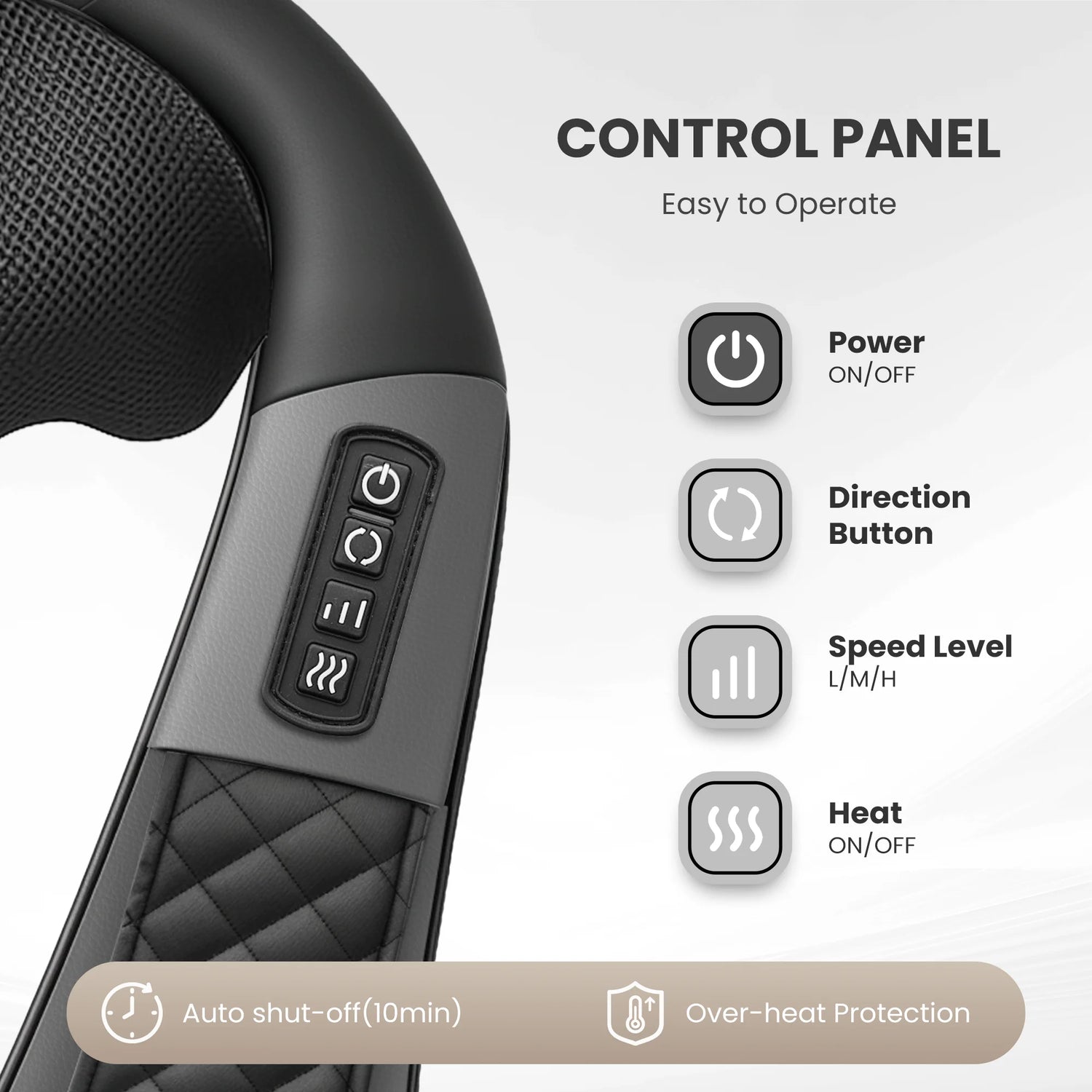 Cordless Neck Back Massager with Heat, 4D Shiatsu Shoulder Massager for Pain Relief, Gifts for Mom Dad