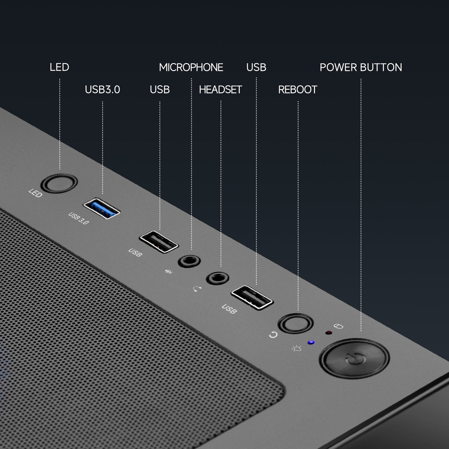 Gaming PC AMD Ryzen 7 5700X NVIDIA RTX 5060 32GB RAM 1TB SSD Wifi PC Gaming Black