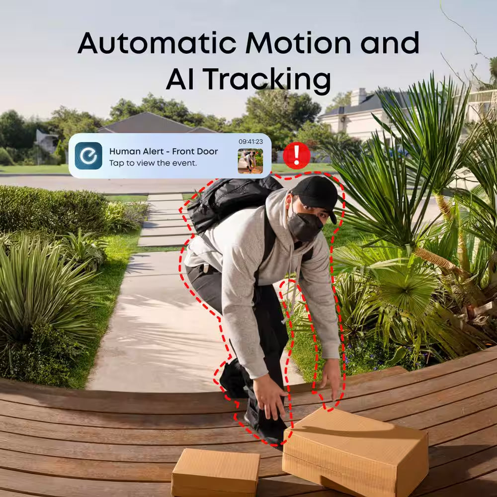 S3 Max Black Thumb-Turn Smart Lock Deadbolt with 2K Video Doorbell and Palm Scan (Compatible with Smart Devices)